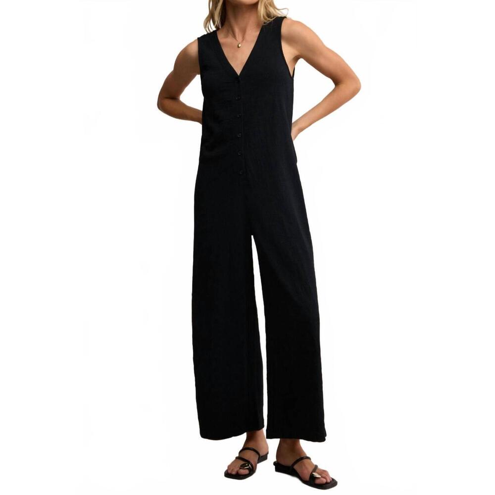 Z Supply Midnight Black V-Neck Jumpsuit